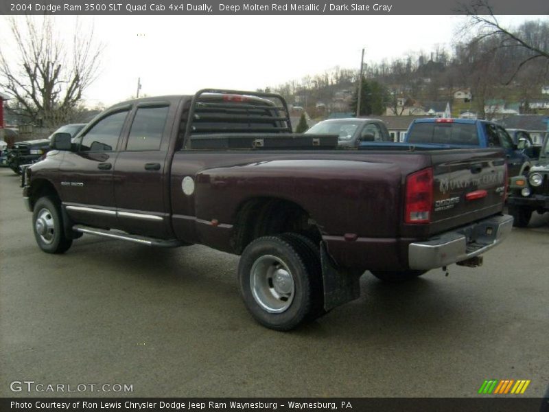 Deep Molten Red Metallic / Dark Slate Gray 2004 Dodge Ram 3500 SLT Quad Cab 4x4 Dually