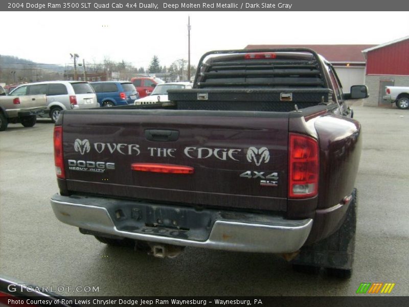 Deep Molten Red Metallic / Dark Slate Gray 2004 Dodge Ram 3500 SLT Quad Cab 4x4 Dually