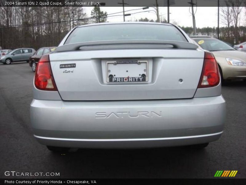 Silver Nickel / Black 2004 Saturn ION 2 Quad Coupe