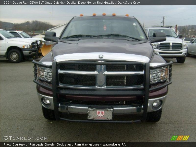 Deep Molten Red Metallic / Dark Slate Gray 2004 Dodge Ram 3500 SLT Quad Cab 4x4 Dually