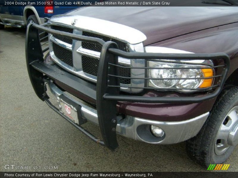 Deep Molten Red Metallic / Dark Slate Gray 2004 Dodge Ram 3500 SLT Quad Cab 4x4 Dually