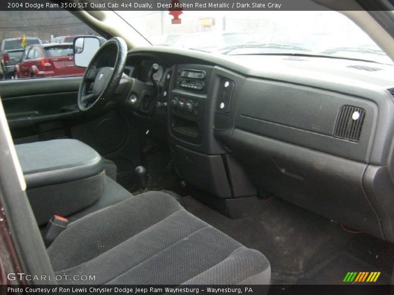 Deep Molten Red Metallic / Dark Slate Gray 2004 Dodge Ram 3500 SLT Quad Cab 4x4 Dually