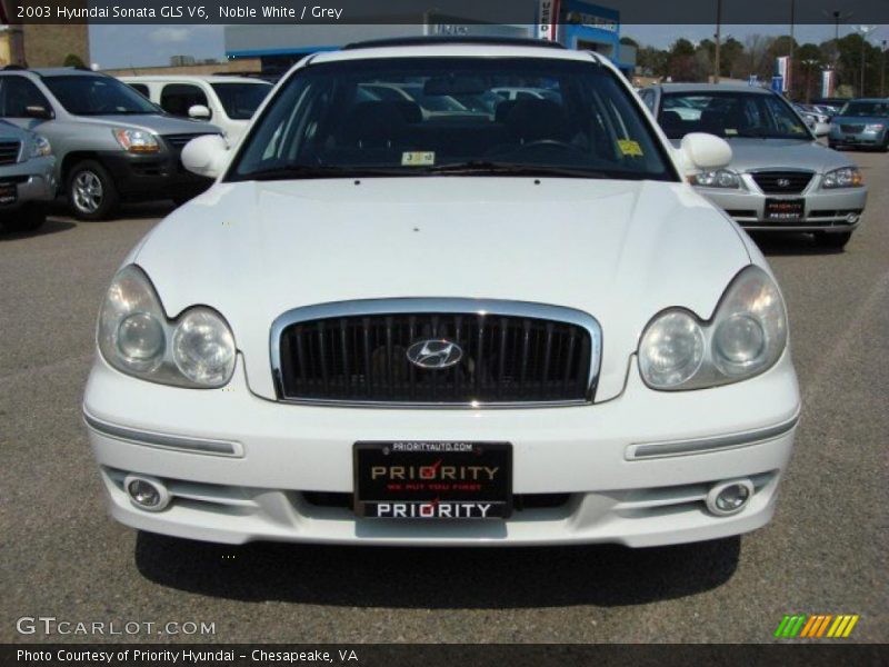 Noble White / Grey 2003 Hyundai Sonata GLS V6