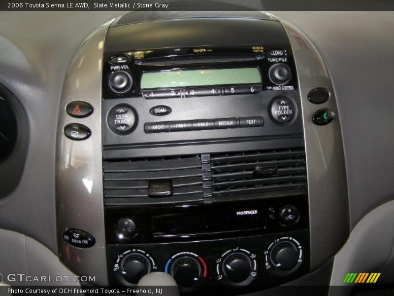 Controls of 2006 Sienna LE AWD