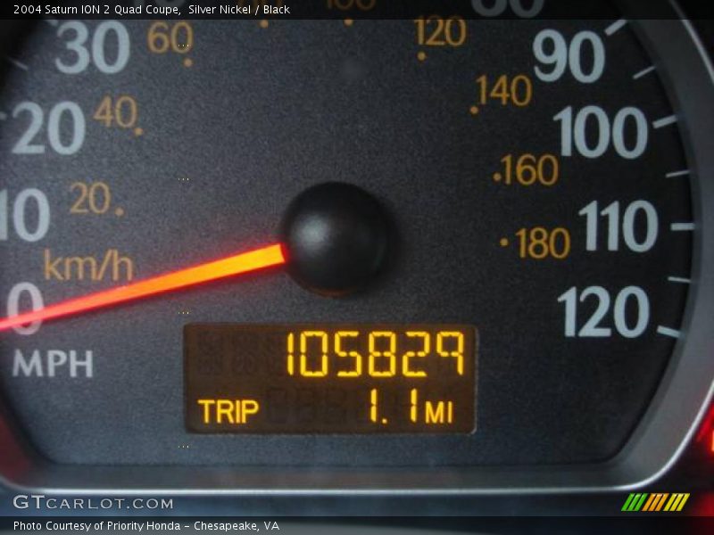 Silver Nickel / Black 2004 Saturn ION 2 Quad Coupe