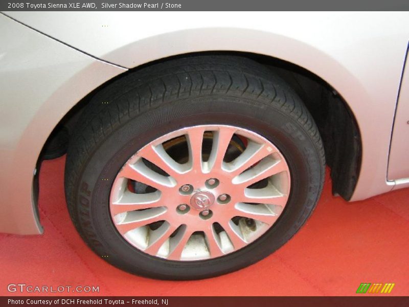 Silver Shadow Pearl / Stone 2008 Toyota Sienna XLE AWD