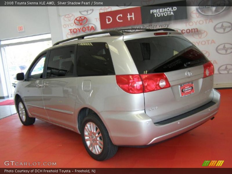 Silver Shadow Pearl / Stone 2008 Toyota Sienna XLE AWD