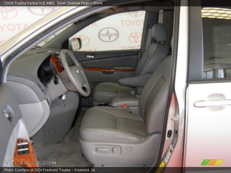 Silver Shadow Pearl / Stone 2008 Toyota Sienna XLE AWD