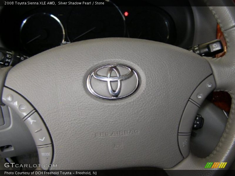 Silver Shadow Pearl / Stone 2008 Toyota Sienna XLE AWD