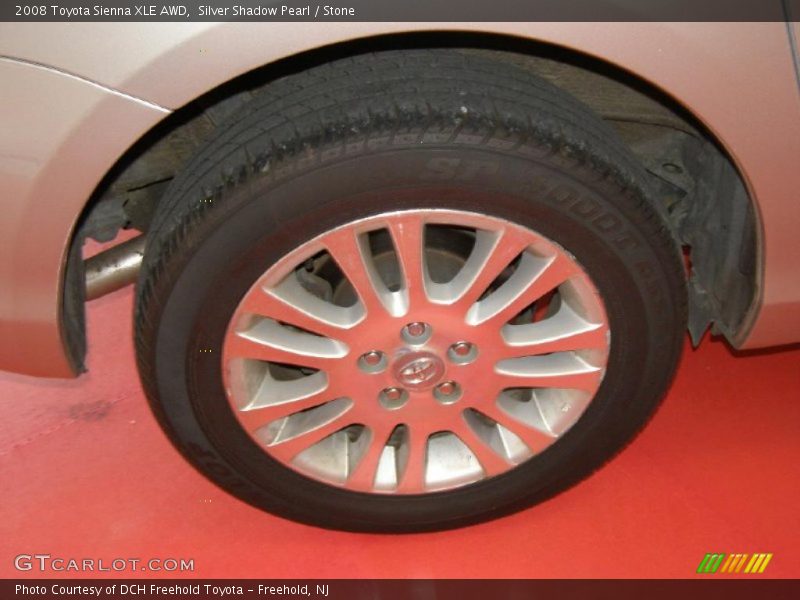 Silver Shadow Pearl / Stone 2008 Toyota Sienna XLE AWD