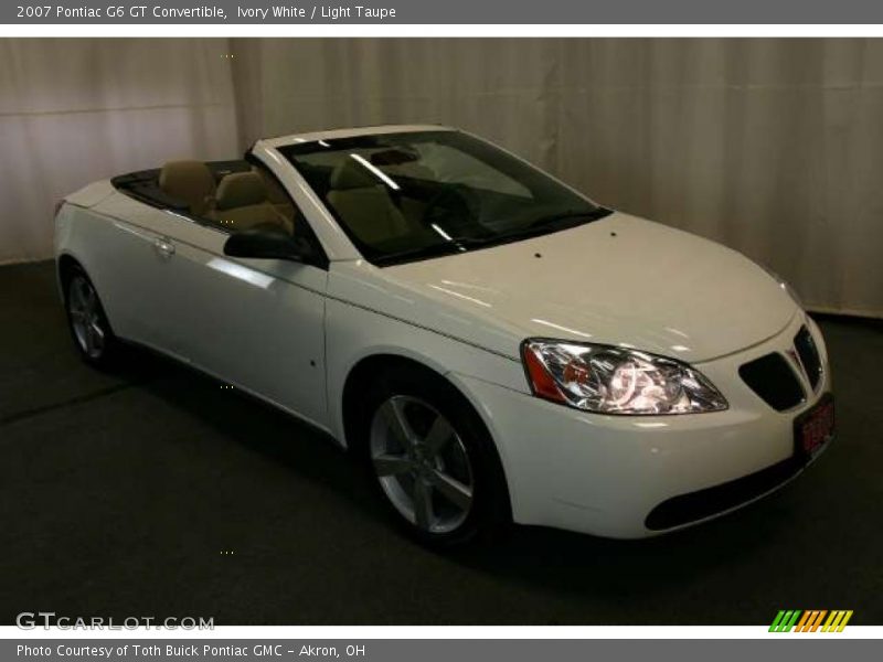 Ivory White / Light Taupe 2007 Pontiac G6 GT Convertible