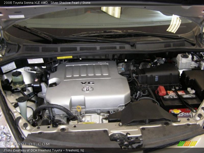 Silver Shadow Pearl / Stone 2008 Toyota Sienna XLE AWD