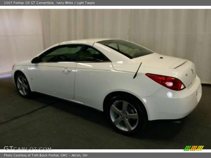 Ivory White / Light Taupe 2007 Pontiac G6 GT Convertible