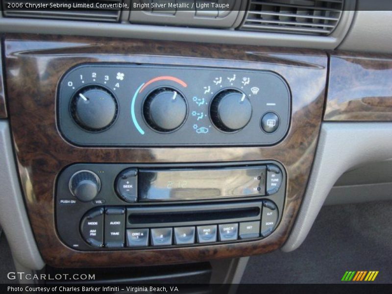 Controls of 2006 Sebring Limited Convertible