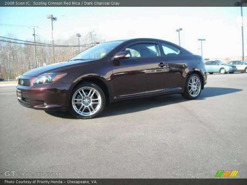 Sizzling Crimson Red Mica / Dark Charcoal Gray 2008 Scion tC