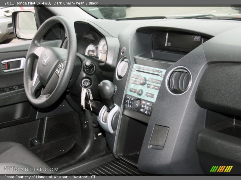 Dark Cherry Pearl / Black 2011 Honda Pilot LX 4WD