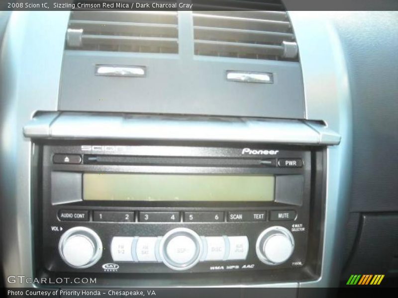 Sizzling Crimson Red Mica / Dark Charcoal Gray 2008 Scion tC