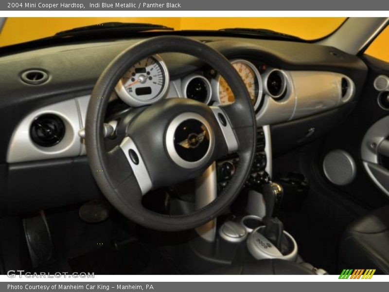 Indi Blue Metallic / Panther Black 2004 Mini Cooper Hardtop