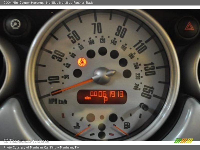 Indi Blue Metallic / Panther Black 2004 Mini Cooper Hardtop