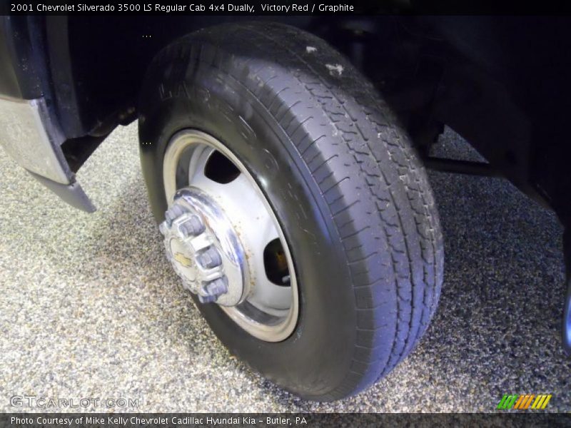 Victory Red / Graphite 2001 Chevrolet Silverado 3500 LS Regular Cab 4x4 Dually