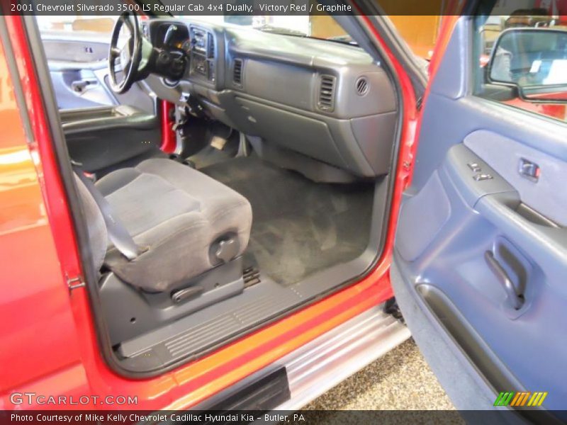 Victory Red / Graphite 2001 Chevrolet Silverado 3500 LS Regular Cab 4x4 Dually