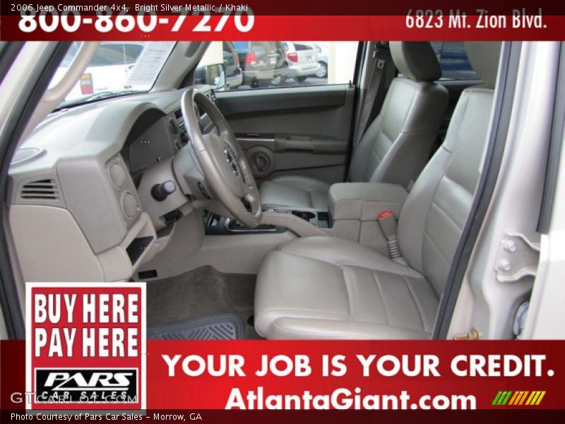 Bright Silver Metallic / Khaki 2006 Jeep Commander 4x4