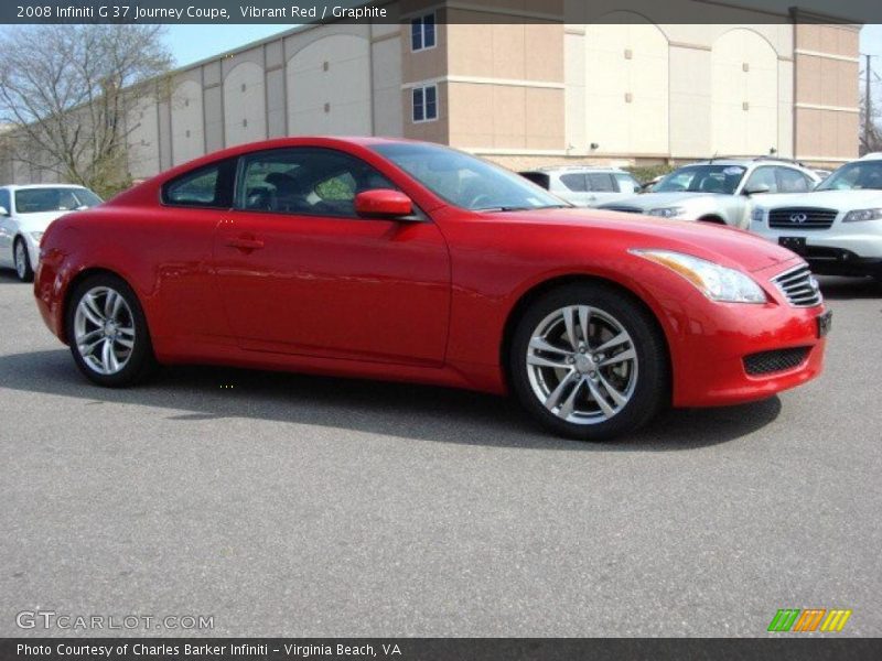 Vibrant Red / Graphite 2008 Infiniti G 37 Journey Coupe