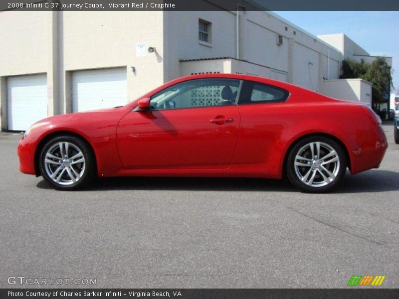 Vibrant Red / Graphite 2008 Infiniti G 37 Journey Coupe