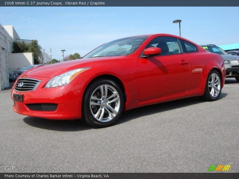 Vibrant Red / Graphite 2008 Infiniti G 37 Journey Coupe