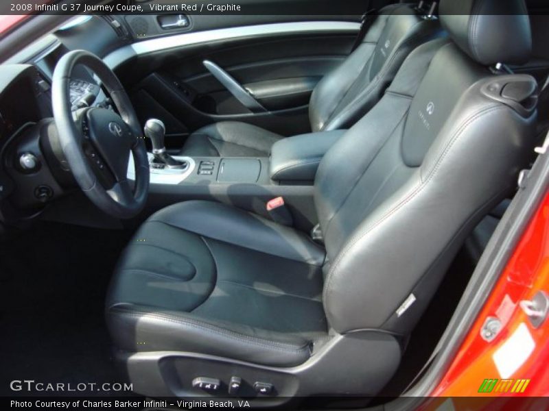  2008 G 37 Journey Coupe Graphite Interior