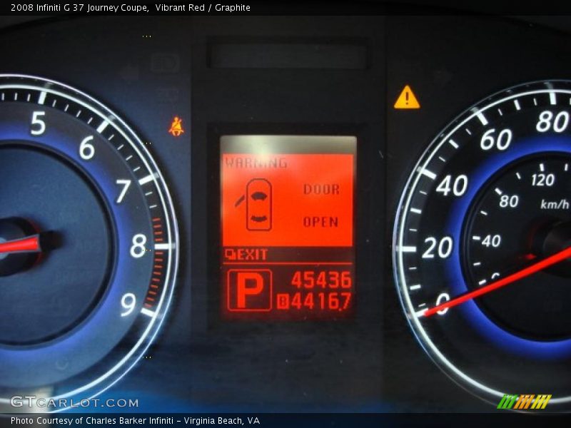 Vibrant Red / Graphite 2008 Infiniti G 37 Journey Coupe