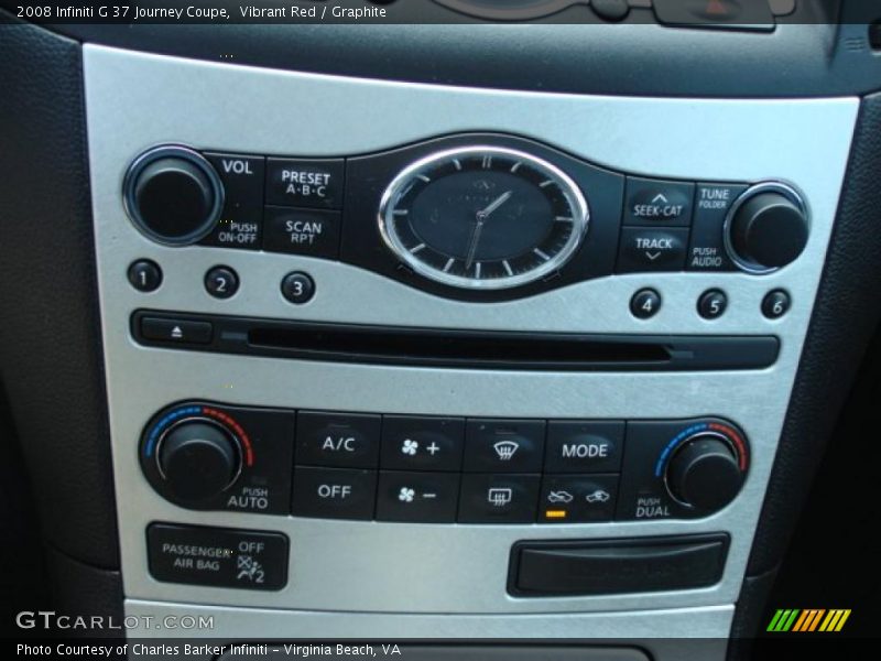 Controls of 2008 G 37 Journey Coupe