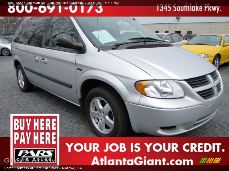 Bright Silver Metallic / Medium Slate Gray 2005 Dodge Caravan SXT