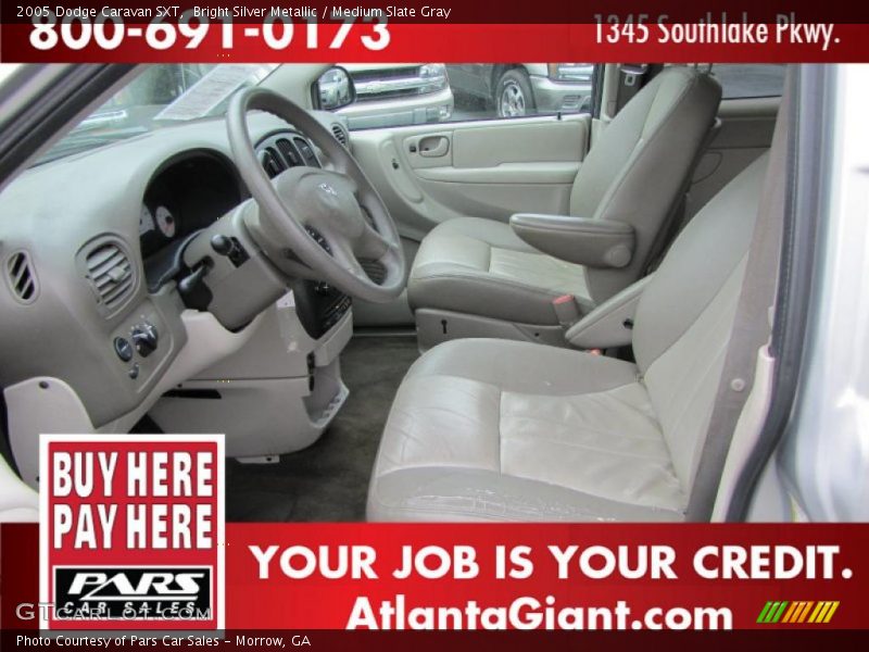 Bright Silver Metallic / Medium Slate Gray 2005 Dodge Caravan SXT