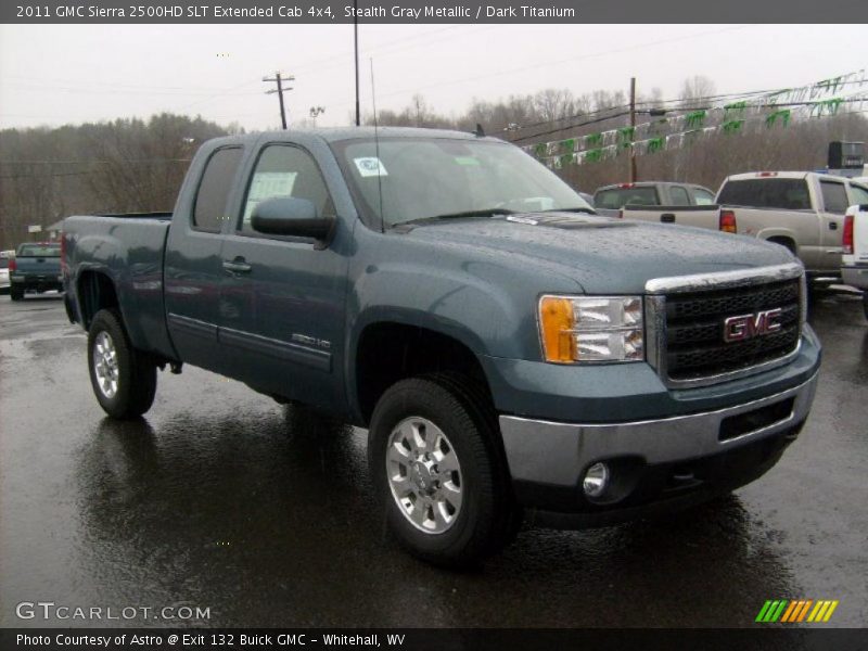 Stealth Gray Metallic / Dark Titanium 2011 GMC Sierra 2500HD SLT Extended Cab 4x4