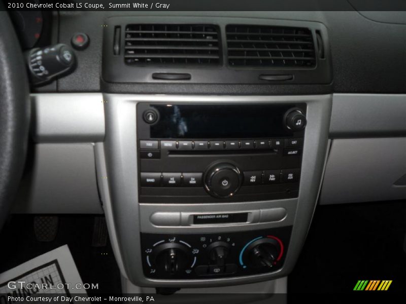 Controls of 2010 Cobalt LS Coupe