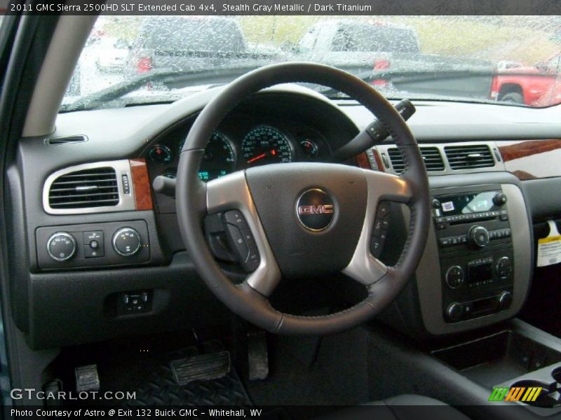 Stealth Gray Metallic / Dark Titanium 2011 GMC Sierra 2500HD SLT Extended Cab 4x4