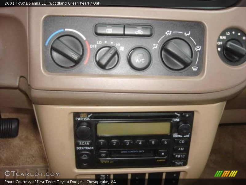Woodland Green Pearl / Oak 2001 Toyota Sienna LE