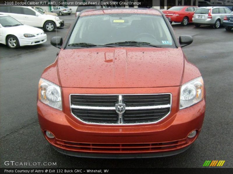 Sunburst Orange Pearl / Dark Slate Gray/Orange 2008 Dodge Caliber R/T AWD