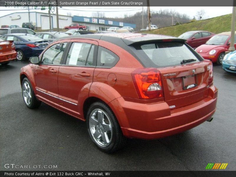 Sunburst Orange Pearl / Dark Slate Gray/Orange 2008 Dodge Caliber R/T AWD