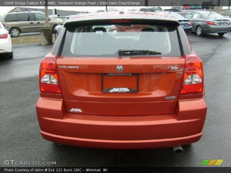 Sunburst Orange Pearl / Dark Slate Gray/Orange 2008 Dodge Caliber R/T AWD