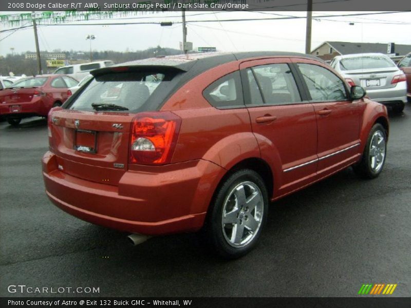 Sunburst Orange Pearl / Dark Slate Gray/Orange 2008 Dodge Caliber R/T AWD