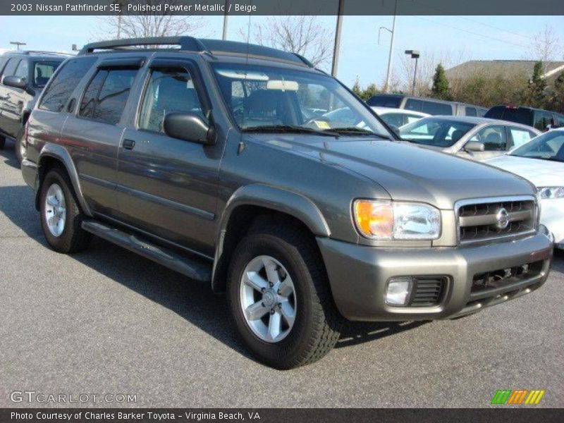 Polished Pewter Metallic / Beige 2003 Nissan Pathfinder SE