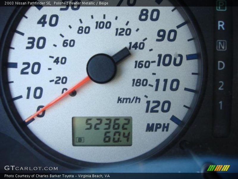 Polished Pewter Metallic / Beige 2003 Nissan Pathfinder SE