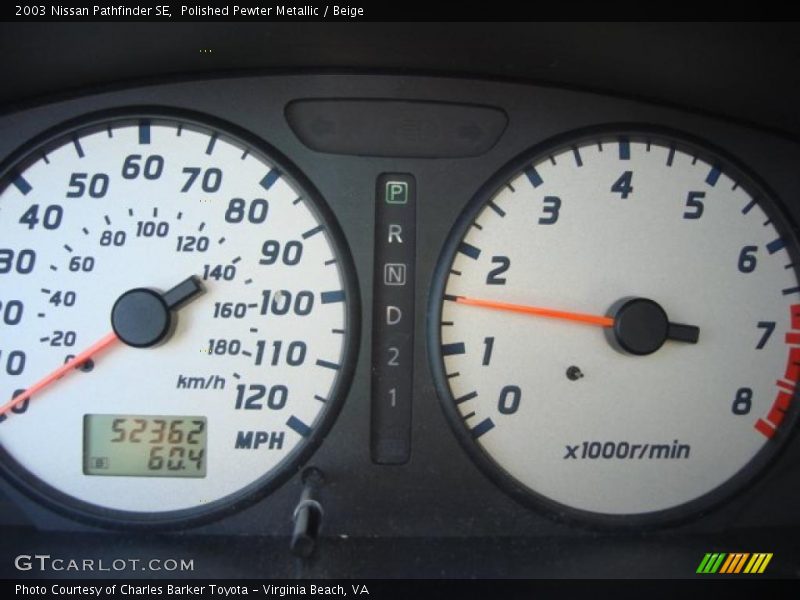 Polished Pewter Metallic / Beige 2003 Nissan Pathfinder SE