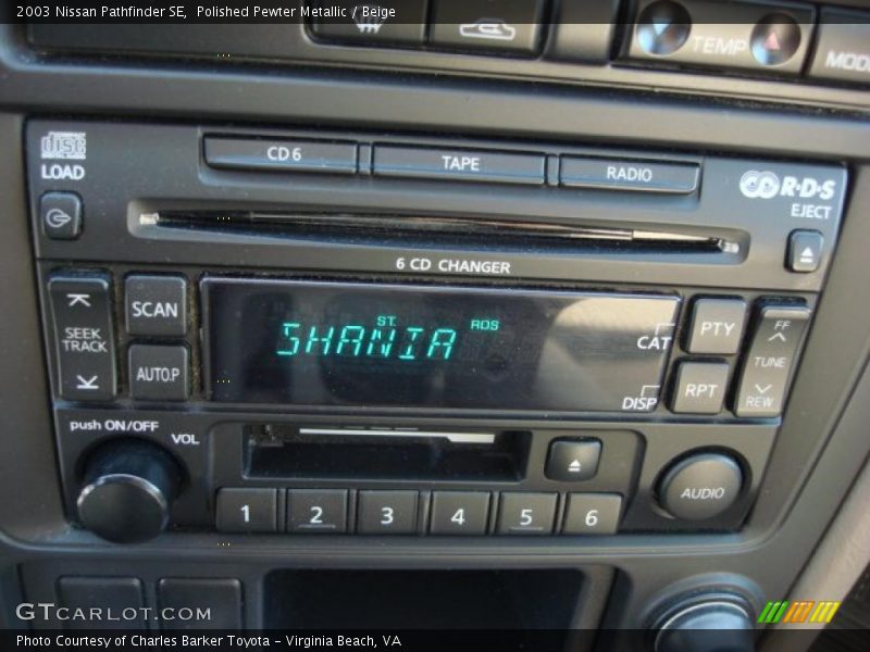 Controls of 2003 Pathfinder SE