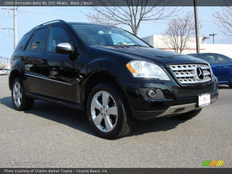 Black / Black 2009 Mercedes-Benz ML 350 4Matic