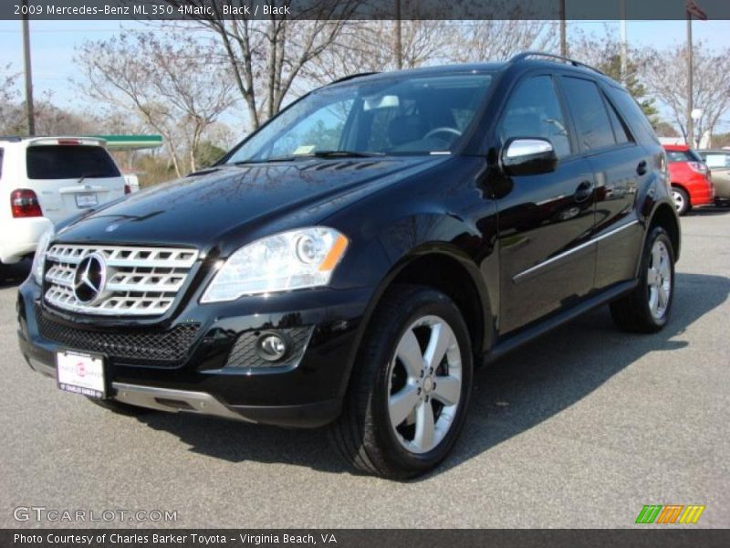 Black / Black 2009 Mercedes-Benz ML 350 4Matic