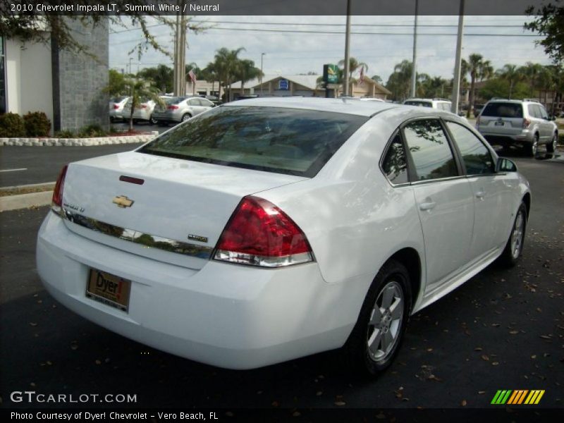 Summit White / Neutral 2010 Chevrolet Impala LT