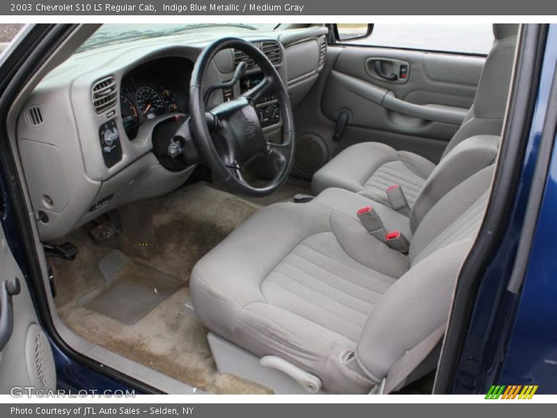 Indigo Blue Metallic / Medium Gray 2003 Chevrolet S10 LS Regular Cab